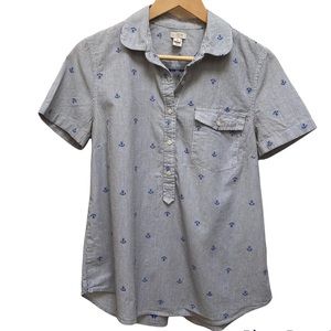 J Crew Factory Anchor Popover Shirt